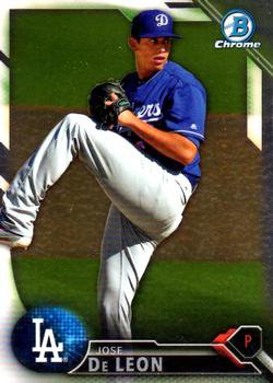 2016 Bowman Chrome Prospects BCP151 - Jose De Leon, Los Angeles Dodgers