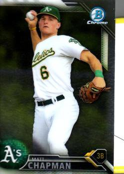 2016 Bowman Chrome Prospects BCP147 - Matt Chapman, Oakland Athletics (A's)