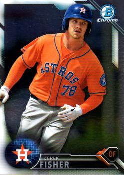 2016 Bowman Chrome Prospects BCP125 - Derek Fisher, Houston Astros