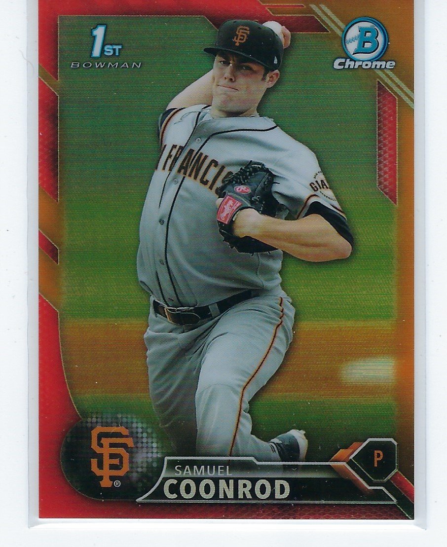 2016 Bowman Chrome Prospects Orange Refractors BCP14 - Samuel Coonrod, San Francisco Giants