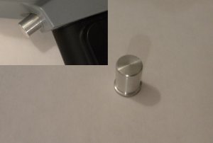 STAR TREK TOS PHASER P2 METAL TRIGGER WITH THREADED 4/40 SCREW HOLE ON BACK.  PROP / PARTS