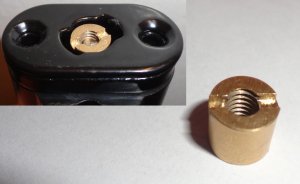 TOS PHASER METAL BRASS NUT PART FOR HANDLE.
