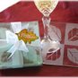 Fall In Love Leaf Glass Coaster Wedding Favors Set