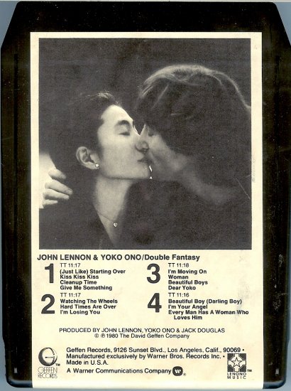 John Lennon & Yoko Ono Double Fantasy 1980's Rock Promotion Poster 1980 