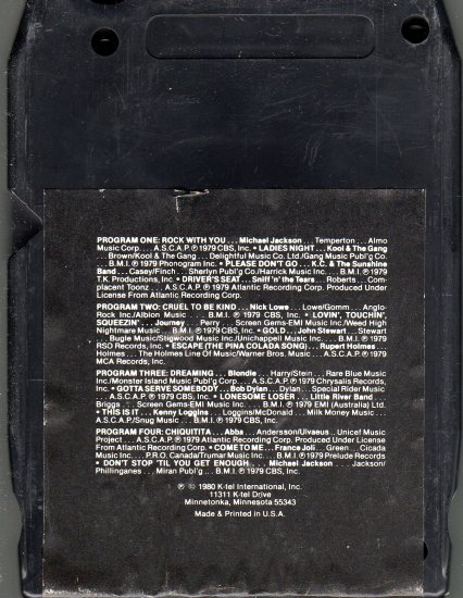 Wings Of Sound - Various Pop Rock Artists 8-track tape