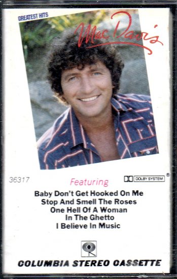 Mac Davis Greatest Hits Cassette Tape