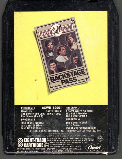Little River Band Backstage Pass Part Ii 8 Track Tape