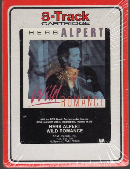 Herb Alpert Wild Romance Rare 1985 Rca Sealed 8 Track Tape