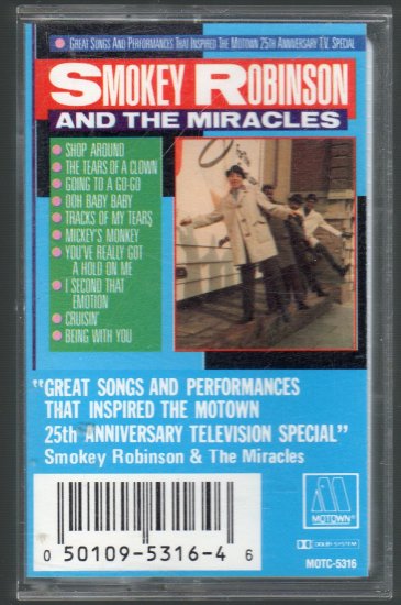 Smokey Robinson And The Miracles - Motown 25th Anniversary Television Special Cassette Tape