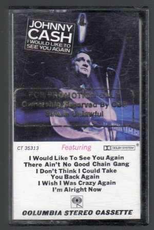 Johnny Cash - I Would Like To See You Again ( 1978 PROMO ) Cassette Tape