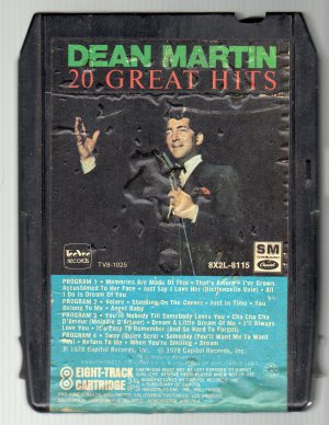 Dean Martin - Dean Martin 20 Great Hits TEE-VEE A46 8-track tape