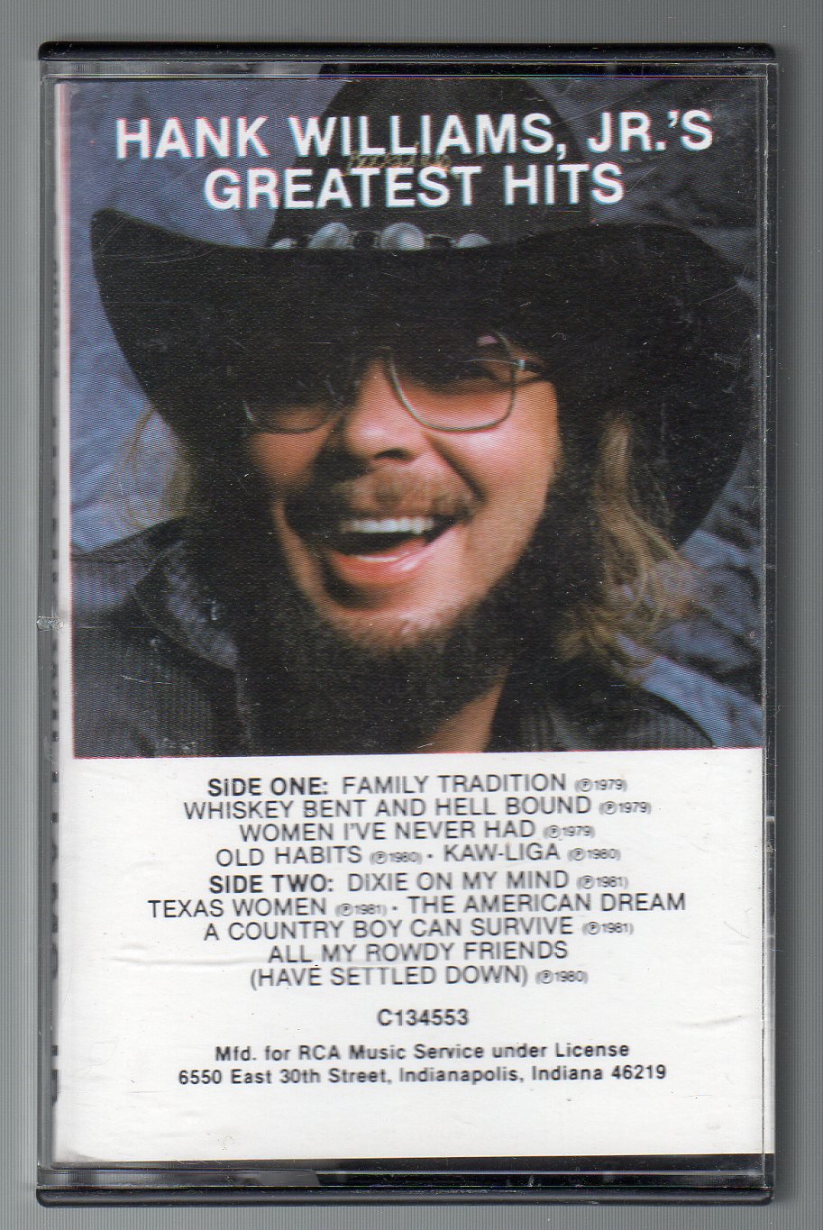 Hank Williams Jr Greatest Hits Sold Cassette Tape