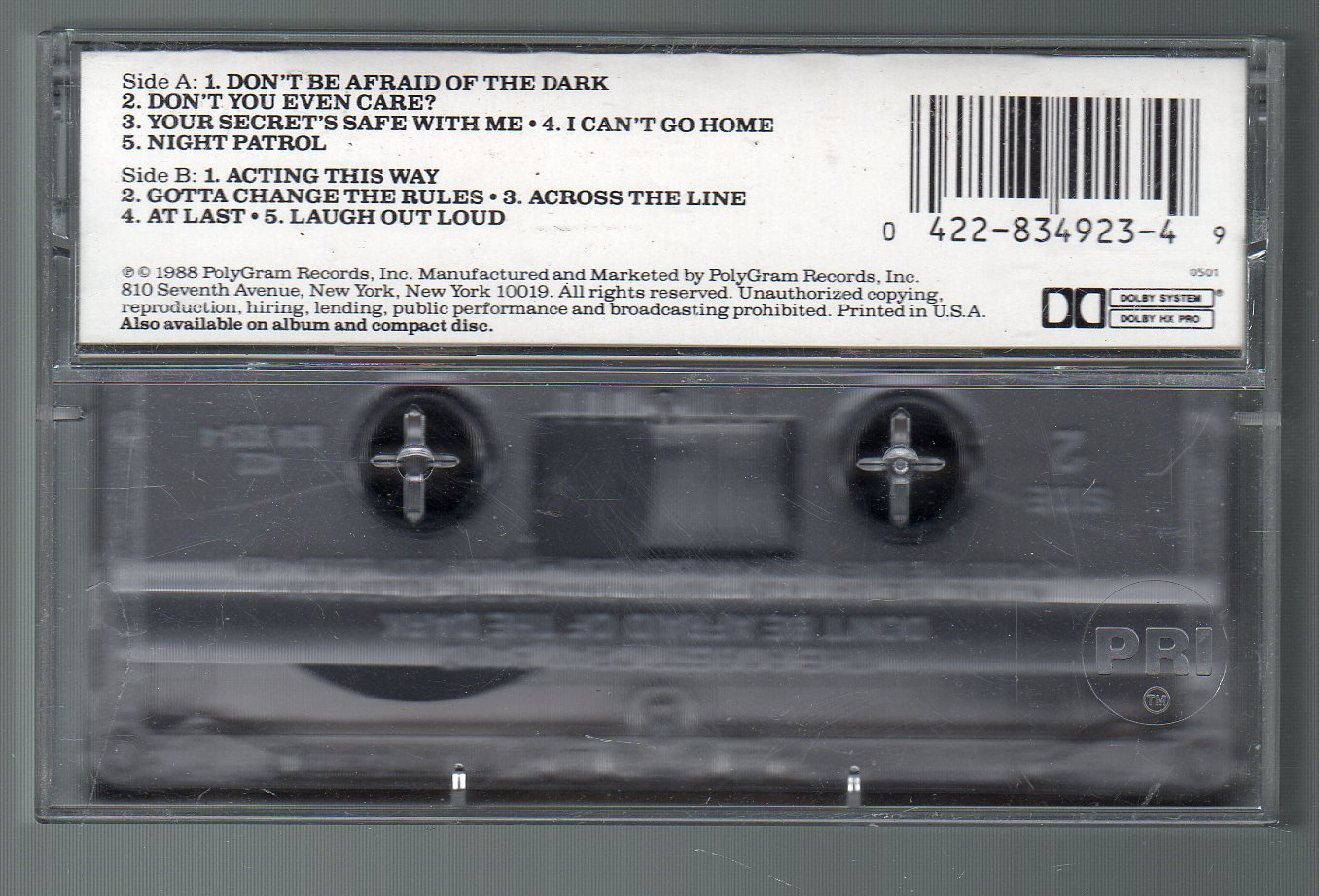 Robert Cray Band - Don't Be Afraid Of The Dark Cassette Tape