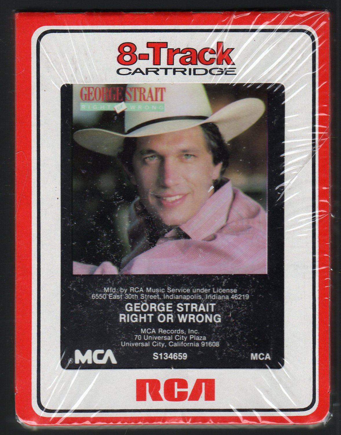 George Strait - Right Or Wrong 1983 RCA Sealed 8-track tape
