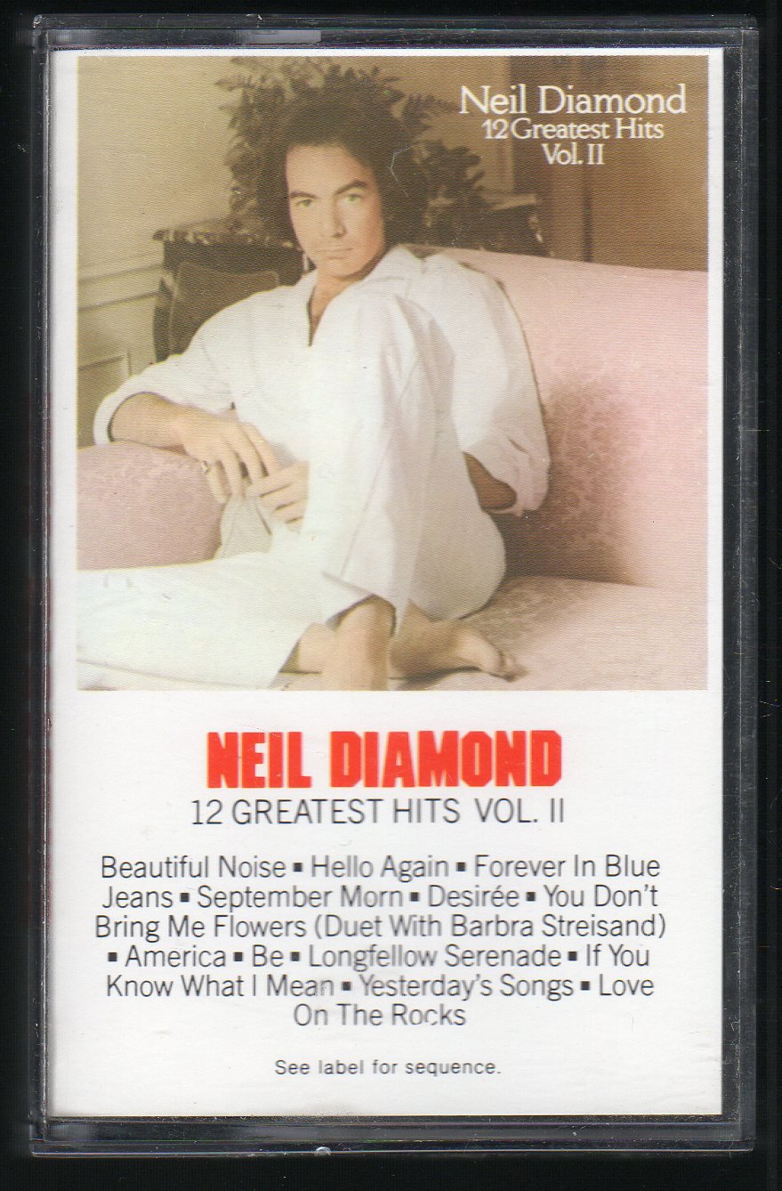 Neil Diamond 12 Greatest Hits Vol 2 Sold Cassette Tape