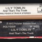 Lily Tomlin - And That's the Truth 1972 Polydor 8-track tape