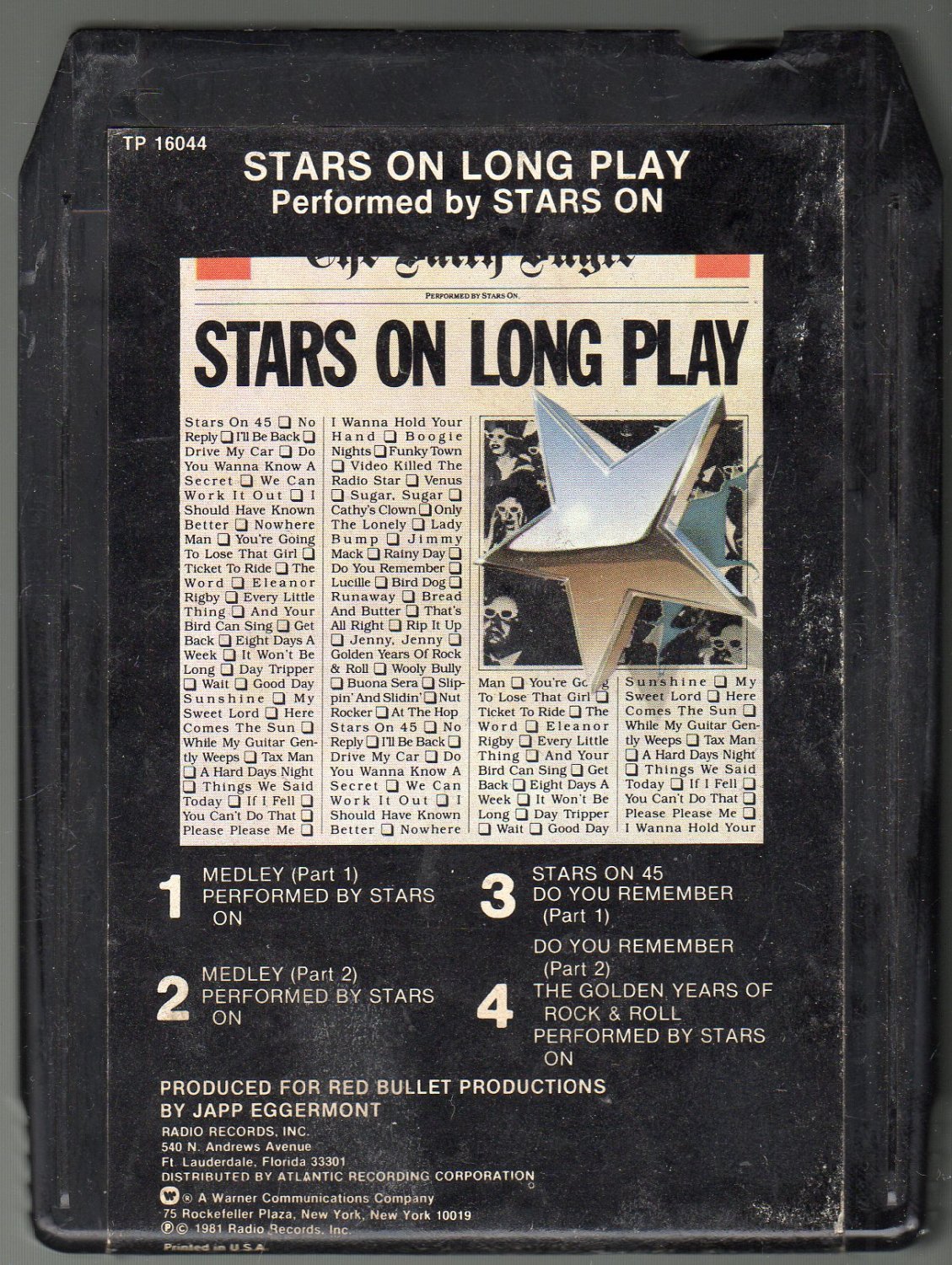 Stars On 45 - Stars On Long Play 8-track tape