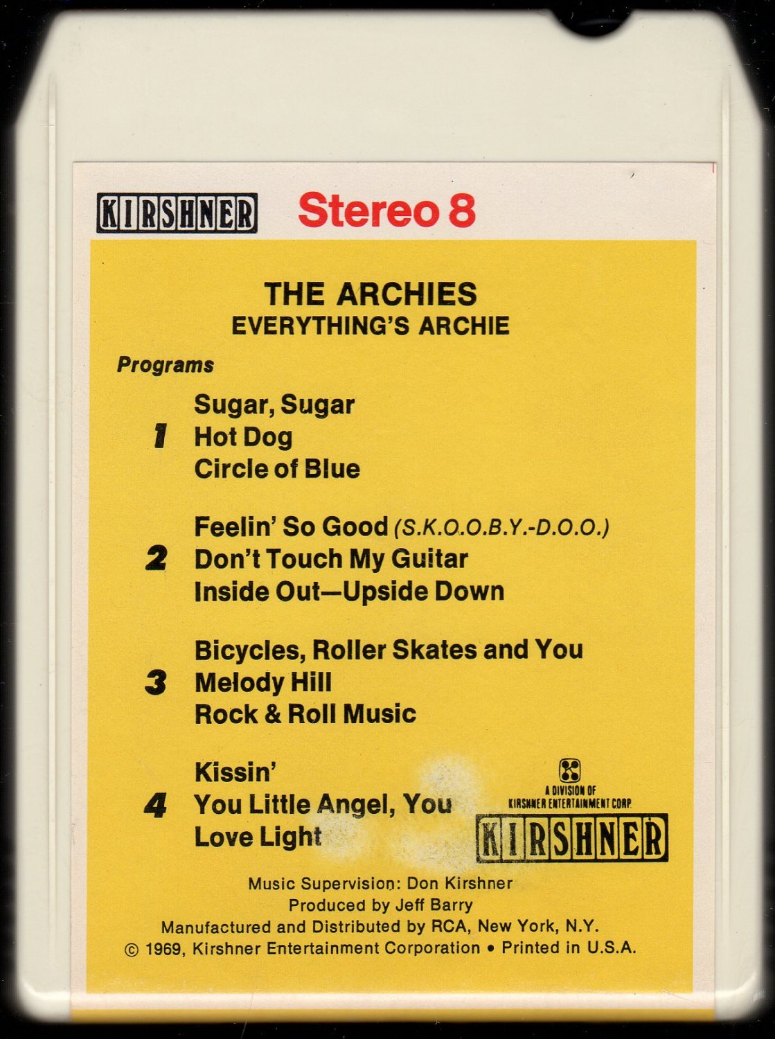 The Archies - Everything's Archie 1969 KIRSHNER T3 8-track tape