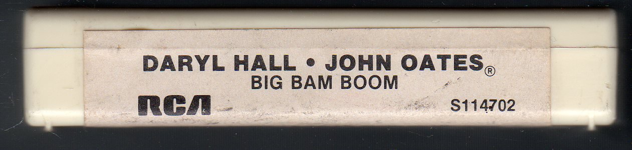 Daryl Hall And John Oates Big Bam Boom 1984 Rca T8 8 Track Tape 9472