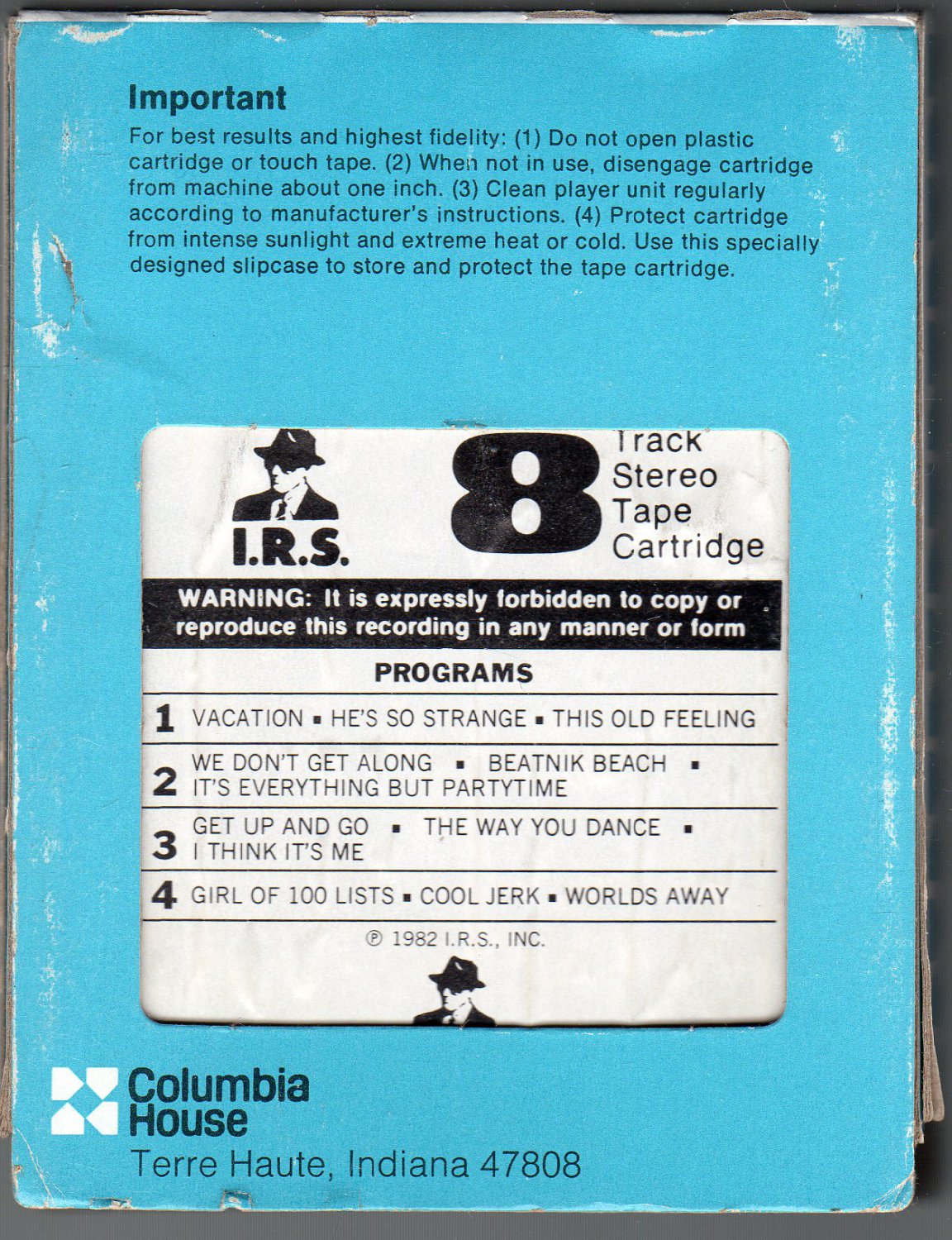 Go Go's - Vacation 1982 CRC T8 8-track tape