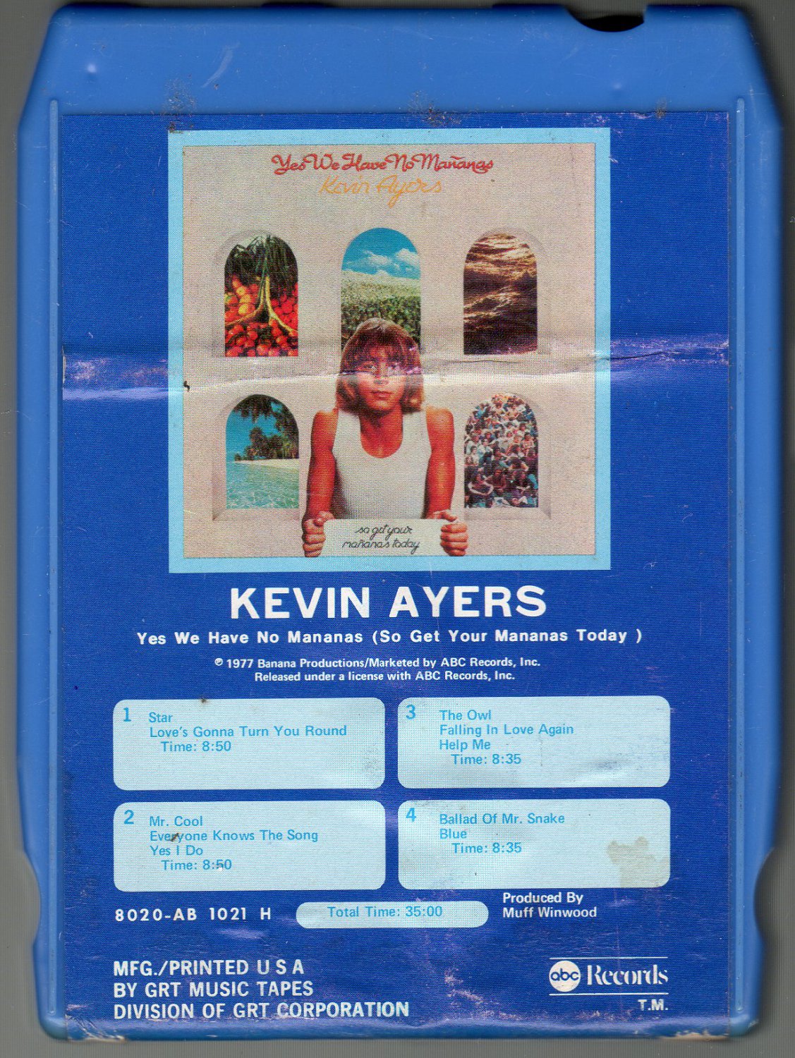 Kevin Ayers - Yes We Have No Mananas 1977 GRT T6 8-track tape