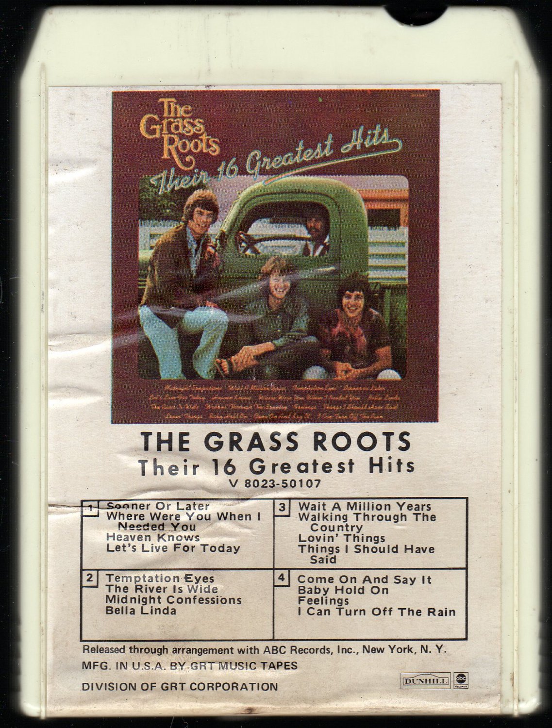 The Grass Roots Their 16 Greatest Hits GRT A40 8track tape