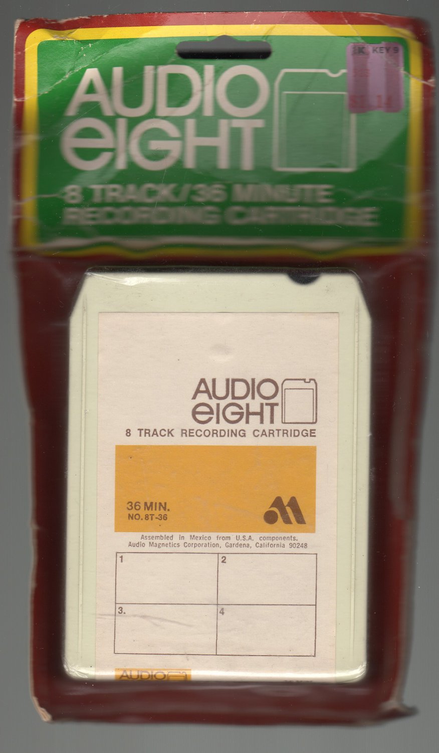 Audio Eight New 36 Minute Blank Recording Cartridge ACAB 8track tape