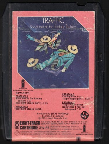 Traffic - Shoot Out At The Fantasy Factory 1973 ISLAND A44 8-track tape