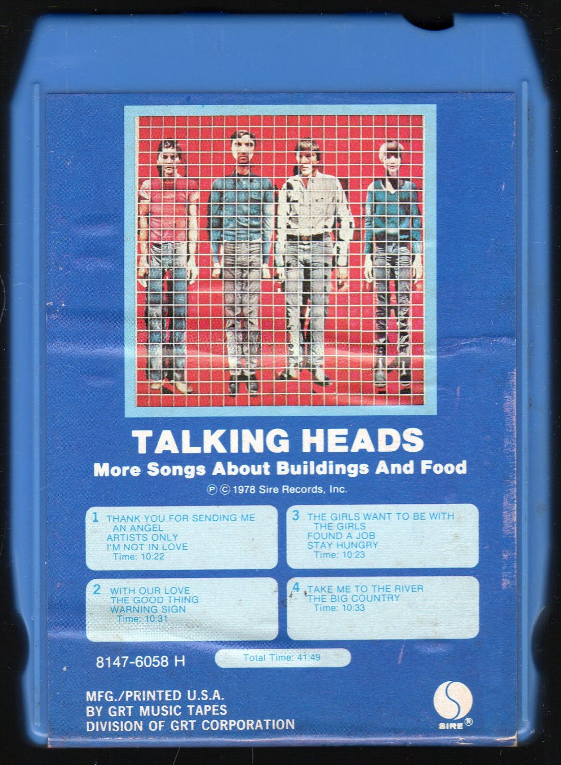 Talking Heads More Songs About Buildings And Food 1978 GRT A49 8track tape