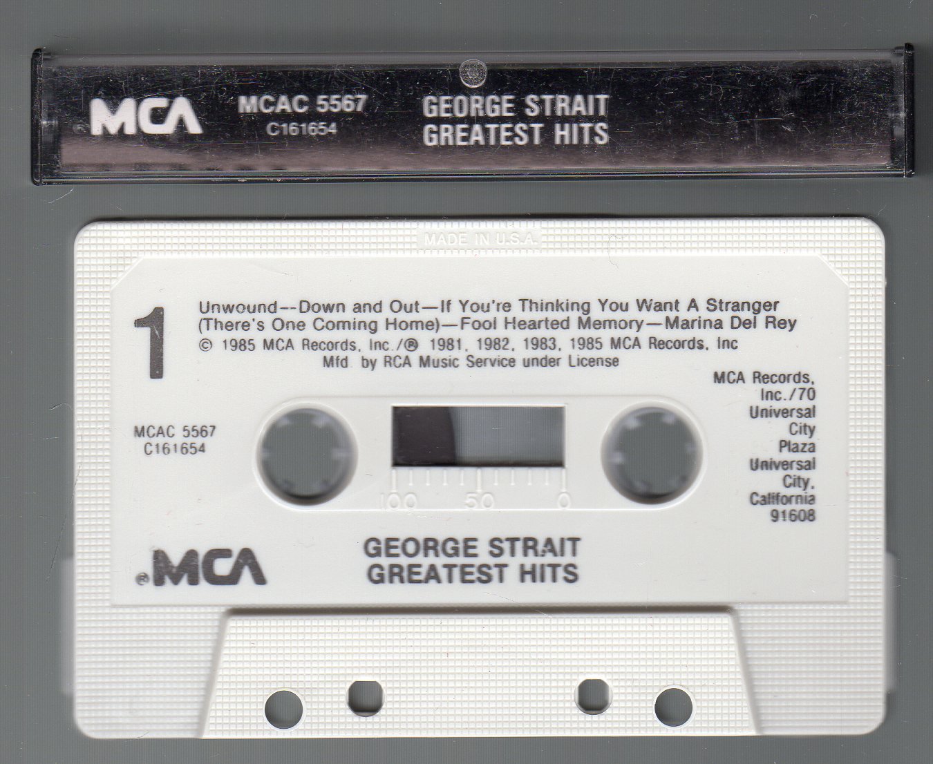 George Strait - Greatest Hits 1985 MCA Cassette Tape