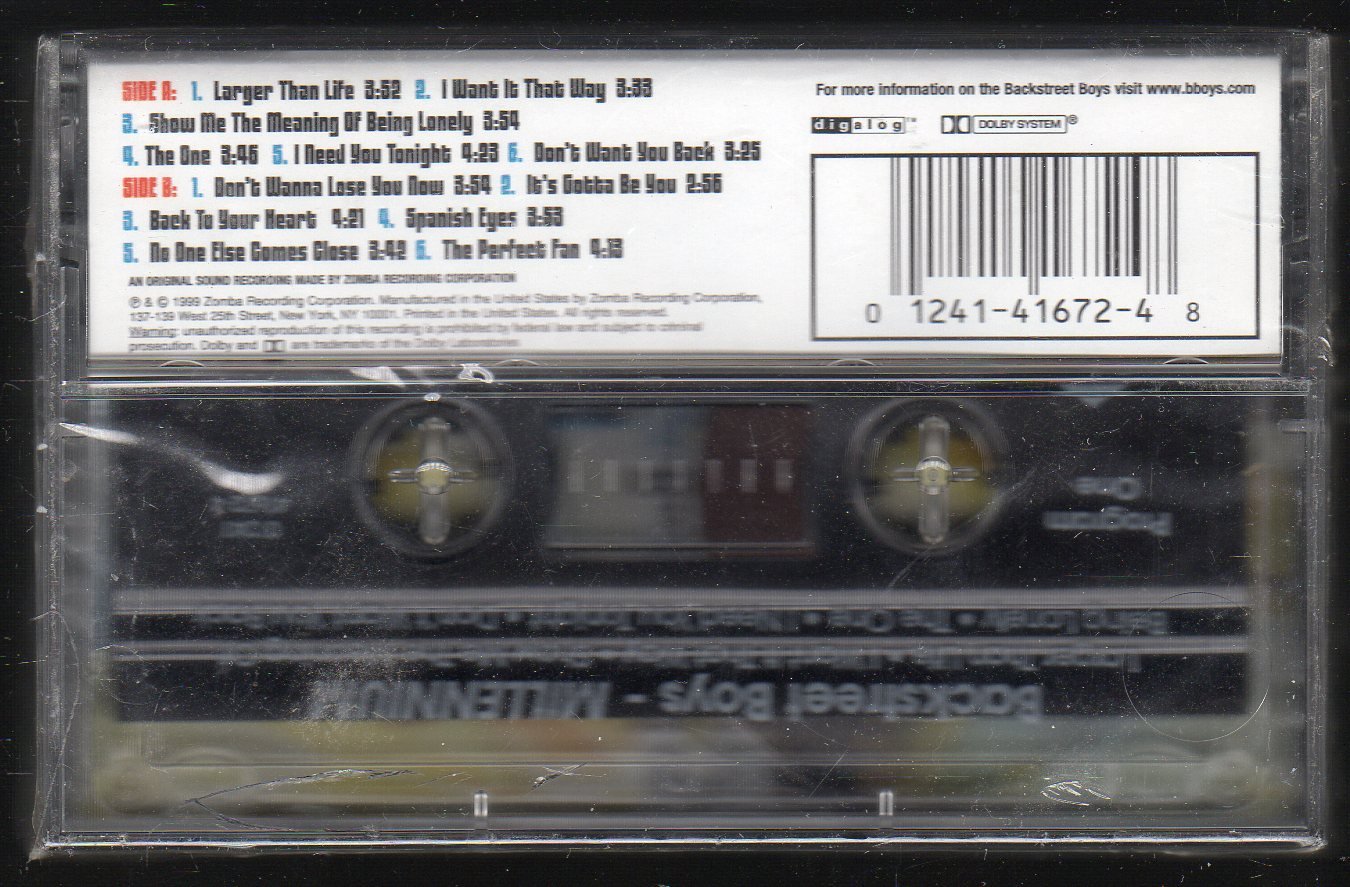 Backstreet Boys - Millennium 1999 JIVE Sealed C10 Cassette Tape