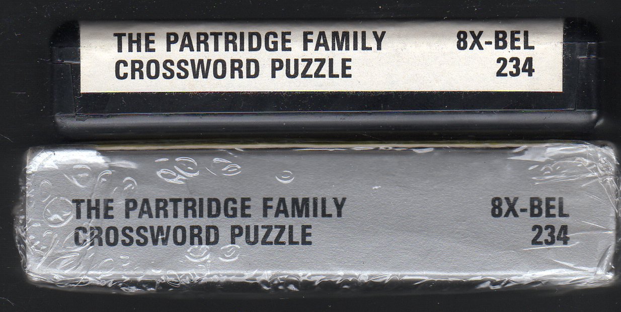 The Partridge Family Crossword Puzzle 1973 BELL UK 8 track tape
