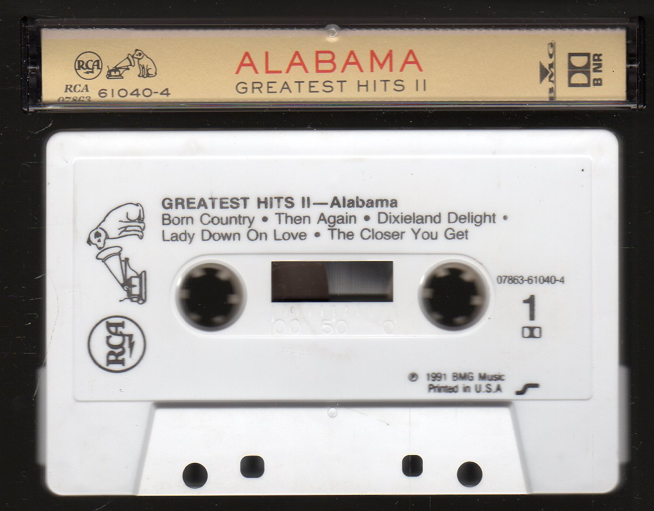 Alabama Greatest Hits II 1991 RCA BMG C15 Cassette Tape