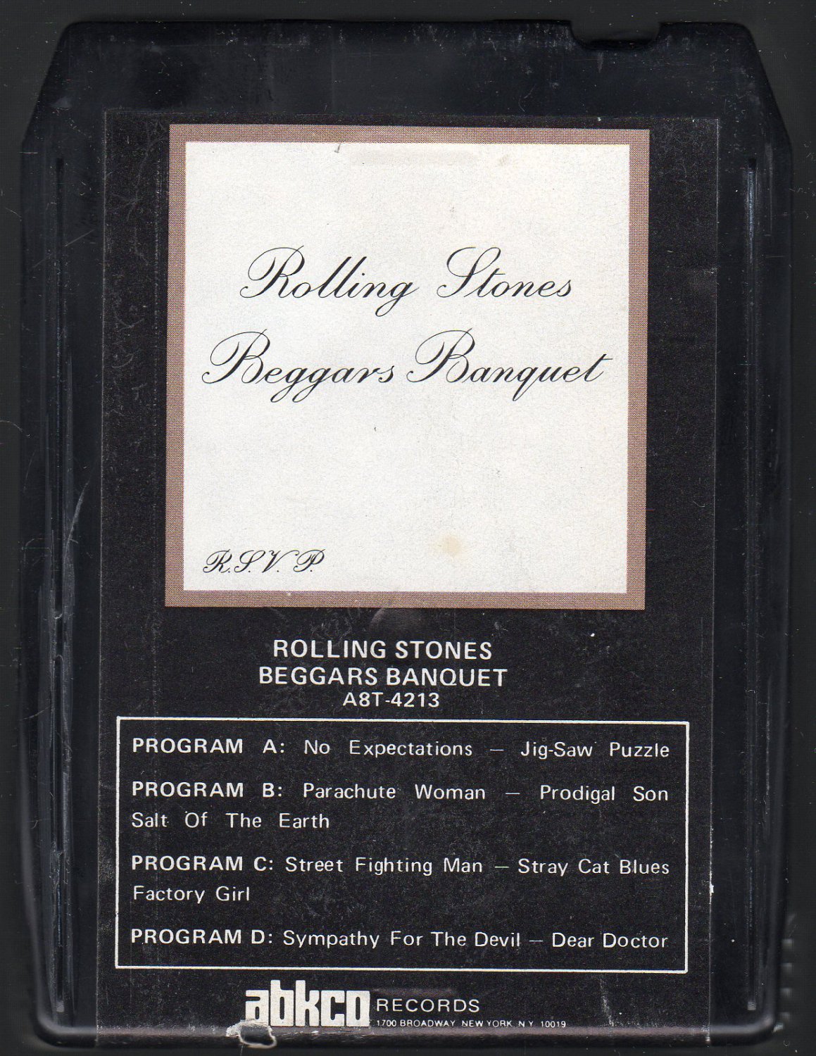 Rolling Stones - Beggars Banquet 1968 ABKCO A35Z 8-track Tape