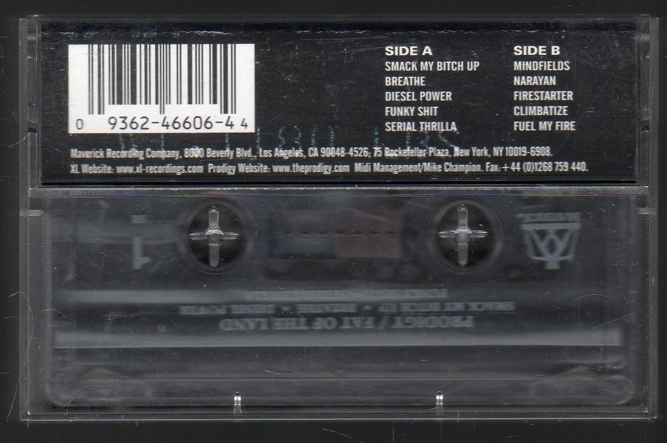 The Prodigy - The Fat Of The Land 1997 MAVERICK C4 Cassette Tape