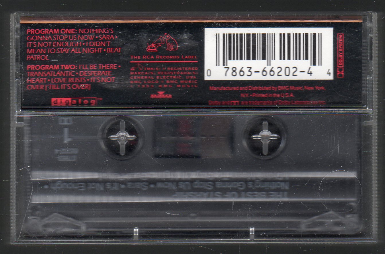 Jefferson Starship - The Best Of Starship 1993 RCA C15 CASSETTE TAPE