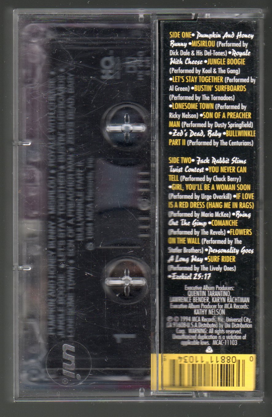 Pulp Fiction Original Motion Picture Soundtrack 1994 MCA C7 CASSETTE TAPE