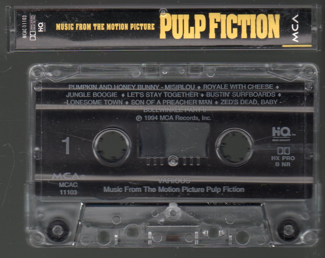 Pulp Fiction Original Motion Picture Soundtrack 1994 MCA C7 CASSETTE TAPE