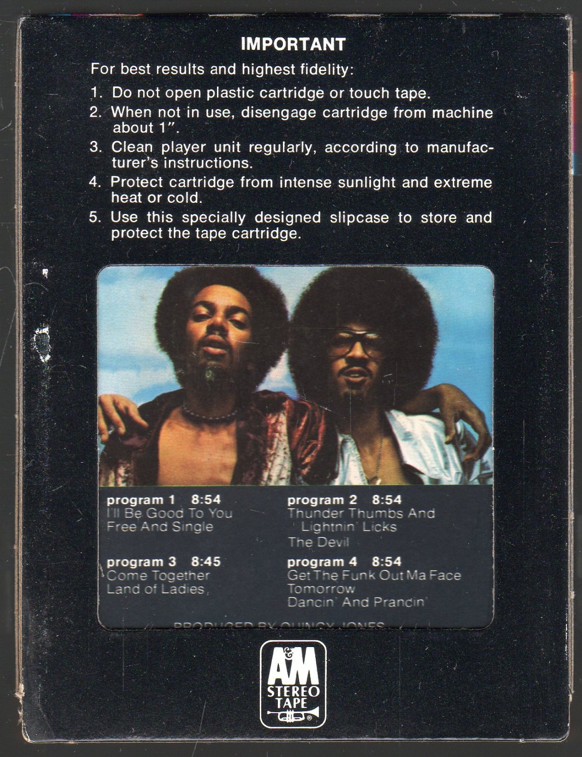 The Brothers Johnson Look Out For 1 1976 Debut A&M A17A 8TRACK TAPE