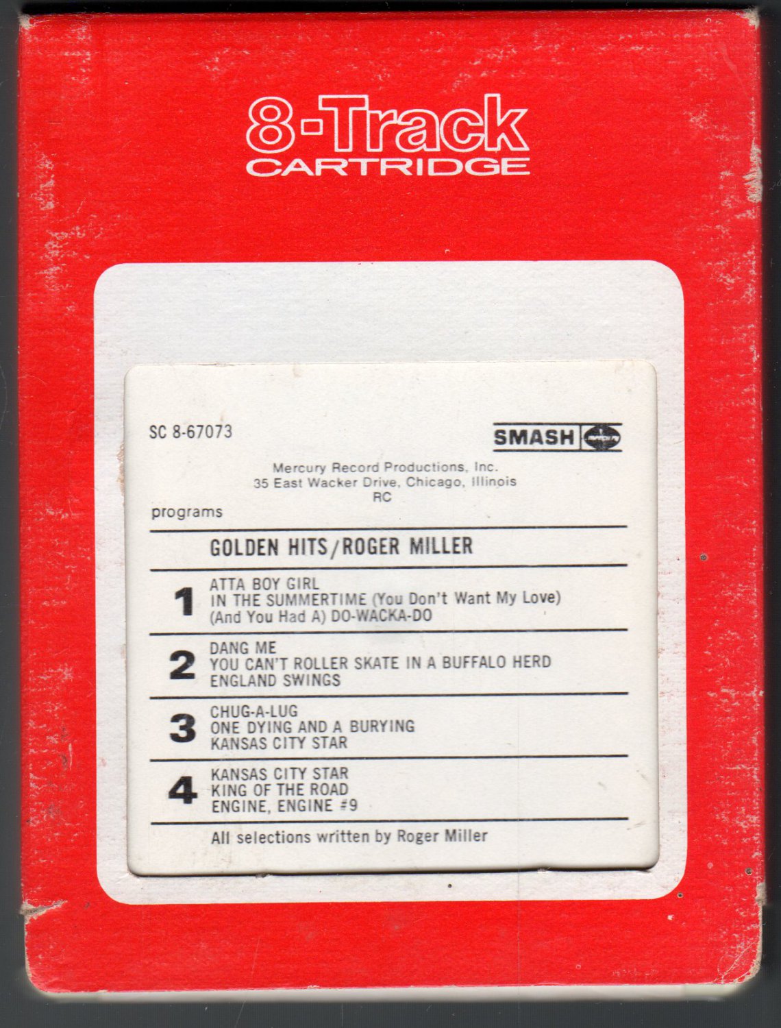 Roger Miller - Golden Hits 1965 RCA Re-issue A18C 8-TRACK TAPE