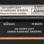 Edwin Hawkins Singers - Oh Happy Day 1968 AMPEX BUDDAH A19A 8-TRACK TAPE