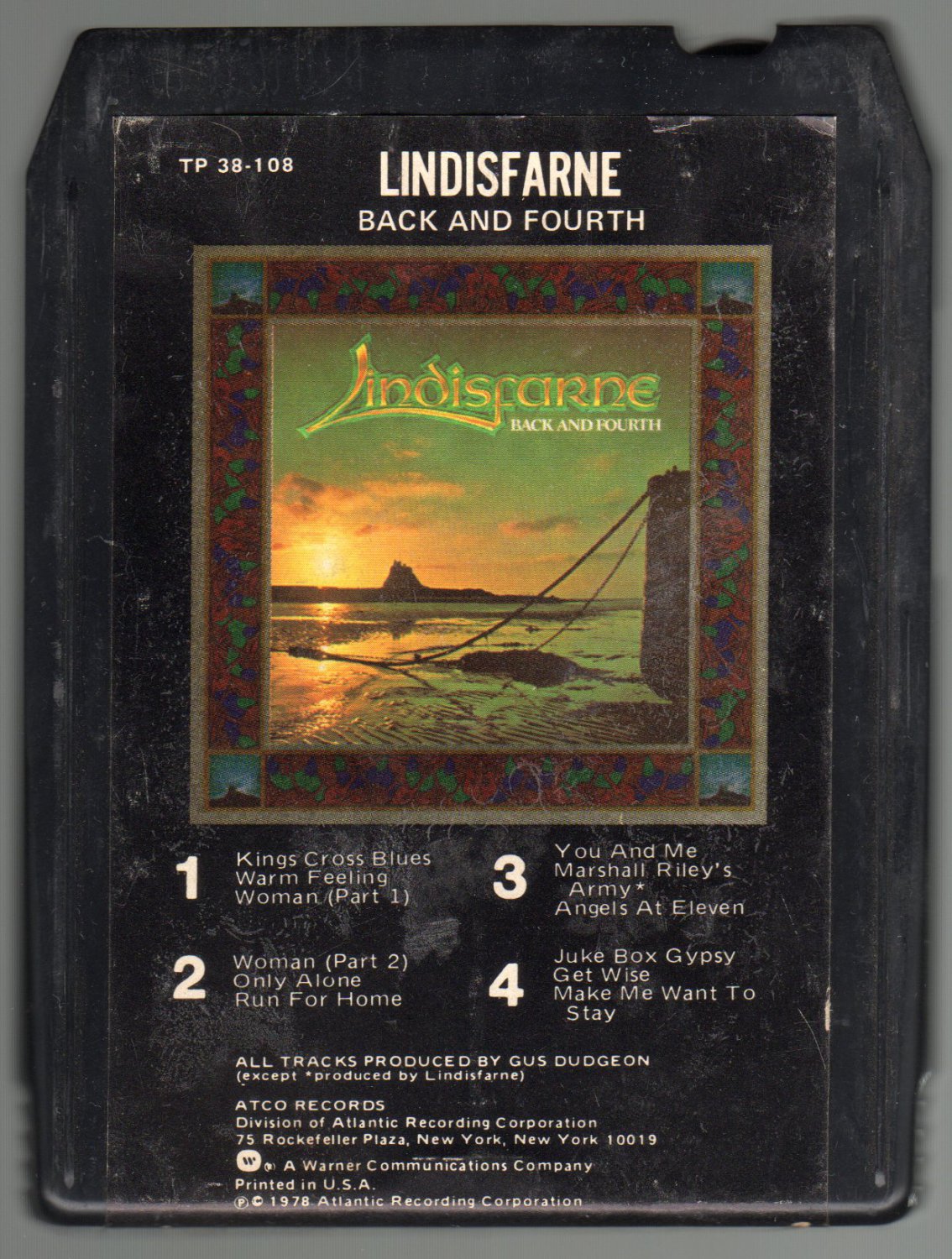 Lindisfarne Back And Fourth 1978 Atlantic A14 8 Track Tape