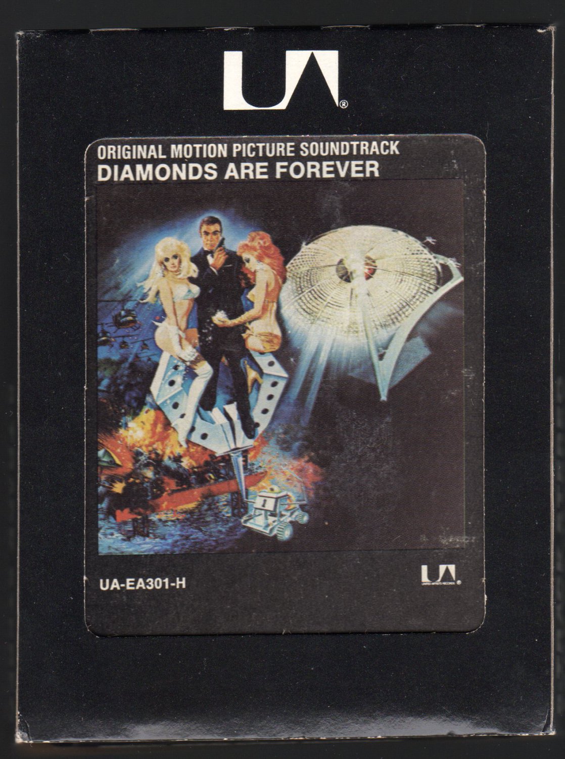 James Bond Diamonds Are Forever - Original Soundtrack 1971 UA Re-issue A20 8-TRACK TAPE