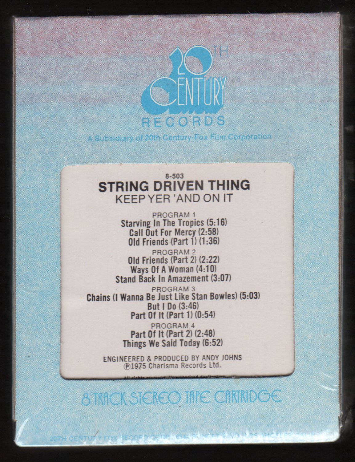 String Driven Thing Keep Yer' And On It 1975 20CENTURY Sealed A33 8