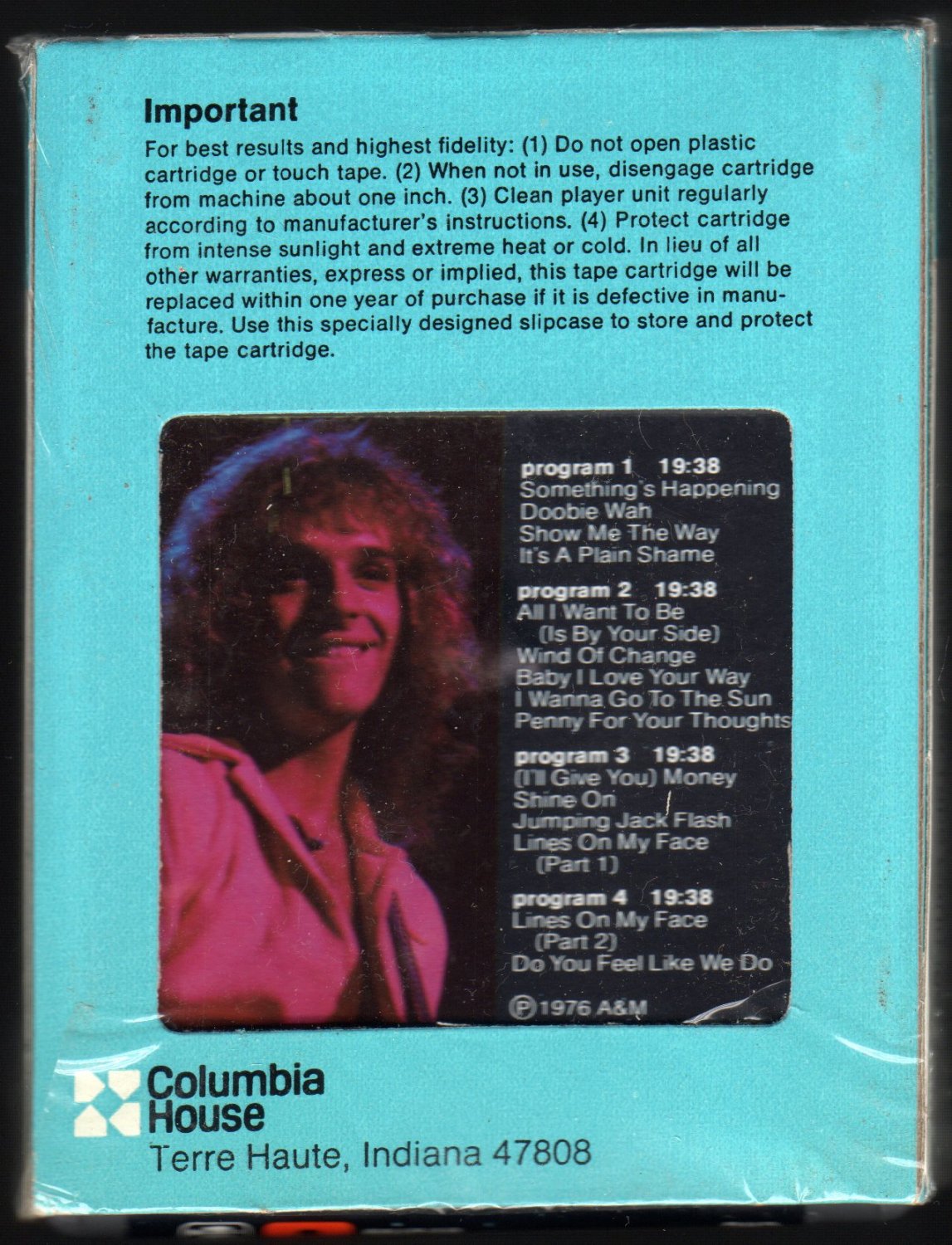 Peter Frampton Frampton Comes Alive 1976 CRC A M A33 8 TRACK TAPE Peter Frampton Frampton Comes Alive 1976 CRC A M A33 8 TRACK TAPE