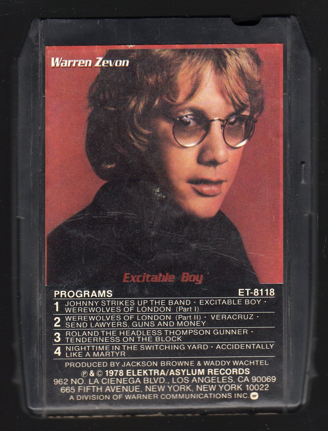 Warren Zevon - Excitable Boy 1978 ELEKTRA A27 8-TRACK TAPE