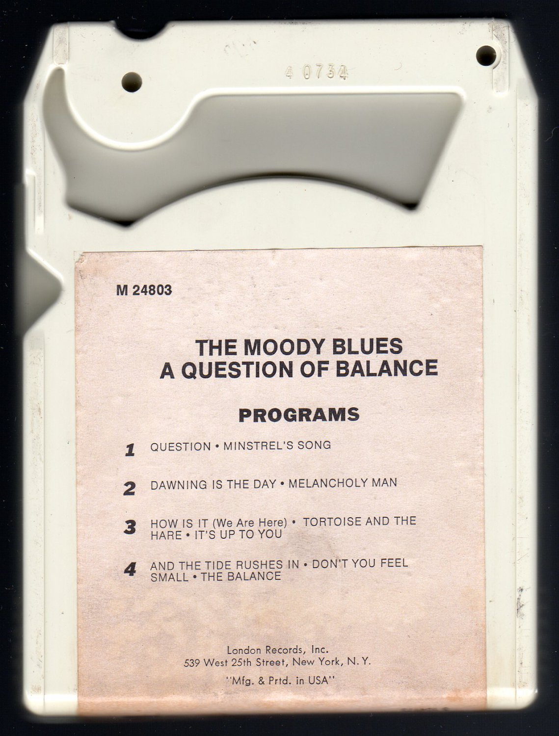 The Moody Blues - A Question Of Balance 1970 RCA THRESHOLD A53 8-TRACK TAPE