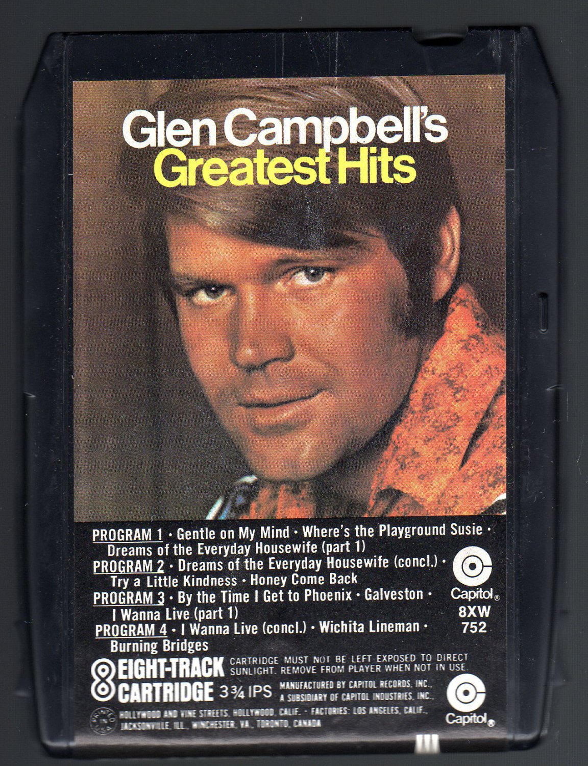 Glen Campbell - Greatest Hits 1971 CAPITOL A41 8-TRACK TAPE