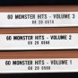 60 Monster Hits - Various Rock Performers Volumes 1, 2 and 3 1973 CRC T2 8-TRACK TAPE