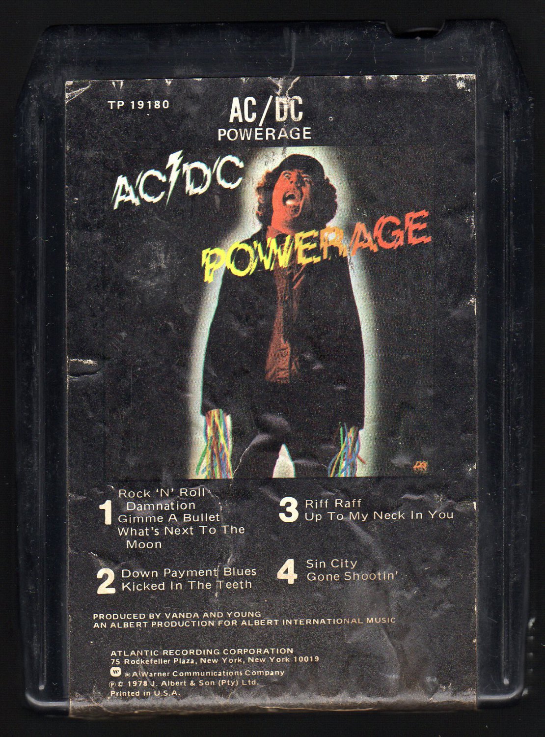 AC/DC - Powerage 1978 ATLANTIC A32 8-TRACK TAPE